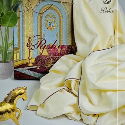 Pasha Microfiber Boski - Rich Cream Unstitched Suit
