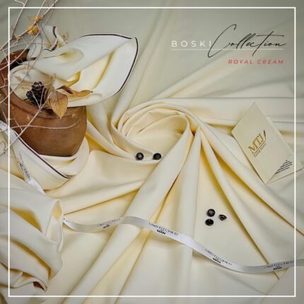 MTJ CARNIVALS BOSKI ⏐ Royal Cream ( Unstitched ) Suit