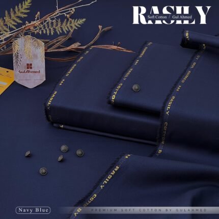 RASILY GUL AHMAD Soft   CottonUnstitched(Navy Blue 💙)