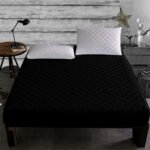 Cotton Quilted Waterproof Mattress Cover | Black Color | for Kids Adults, Washable Hypoallergenic Mattresses cover Fit Up To 6-12 inch Deep Pocket Queen & King Size - Image 2