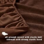 Terry Cotton Ultra Soft Waterproof Mattress Protector | Brown Color | for Kids Adults | Washable Hypoallergenic Mattresses Cover Fit Up To 6-12 inch Deep Pocket Queen & King Size - Image 2