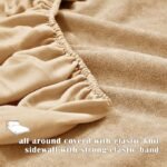 Terry Cotton Ultra Soft Waterproof Mattress Protector | Copper Color | for Kids Adults | Washable Hypoallergenic Mattresses Cover Fit Up To 6-12 inch Deep Pocket Queen & King Size - Image 2