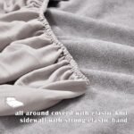 Terry Cotton Ultra Soft Waterproof Mattress Protector | Grey Color | for Kids Adults | Washable Hypoallergenic Mattresses Cover Fit Up To 6-12 inch Deep Pocket Queen & King Size - Image 3