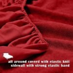 Terry Cotton Ultra Soft Waterproof Mattress Protector | Maroon Color | for Kids Adults | Washable Hypoallergenic Mattresses Cover Fit Up To 6-12 inch Deep Pocket Queen & King Size - Image 2