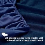 Terry Cotton Ultra Soft Waterproof Mattress Protector | Navy Blue Color | for Kids Adults | Washable Hypoallergenic Mattresses Cover Fit Up To 6-12 inch Deep Pocket Queen & King Size - Image 2